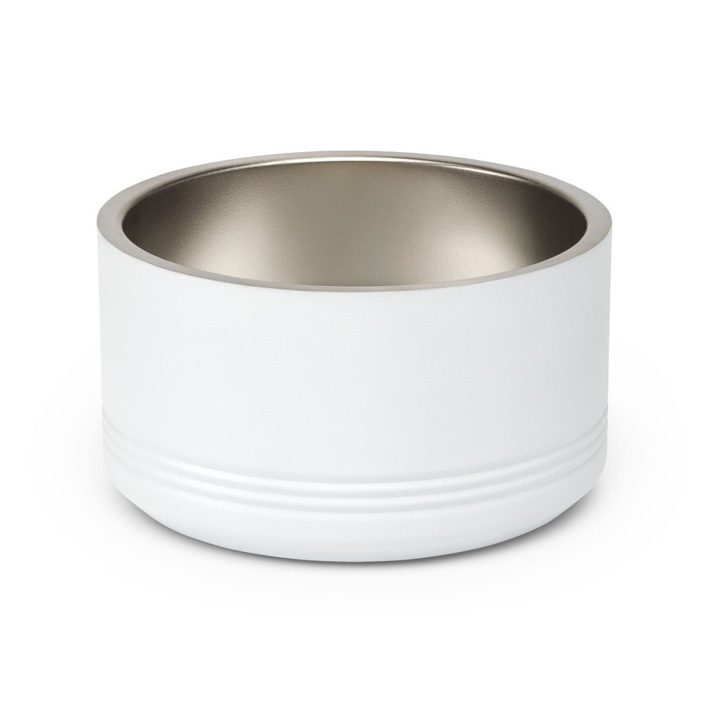 Barkable Stainless Pet Bowl — 18 oz, Paw Design
