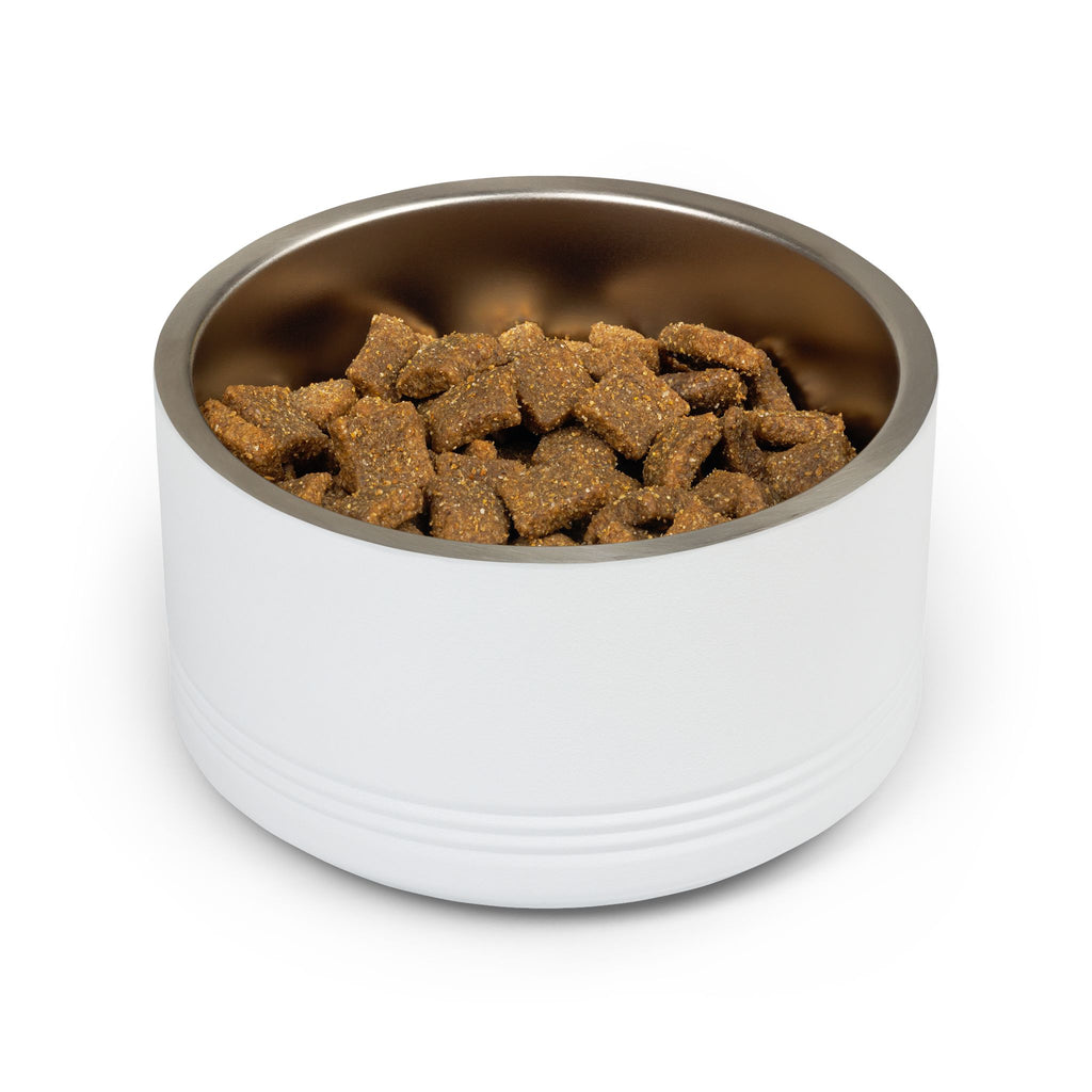 Barkable Stainless Pet Bowl — 18 oz, Paw Design