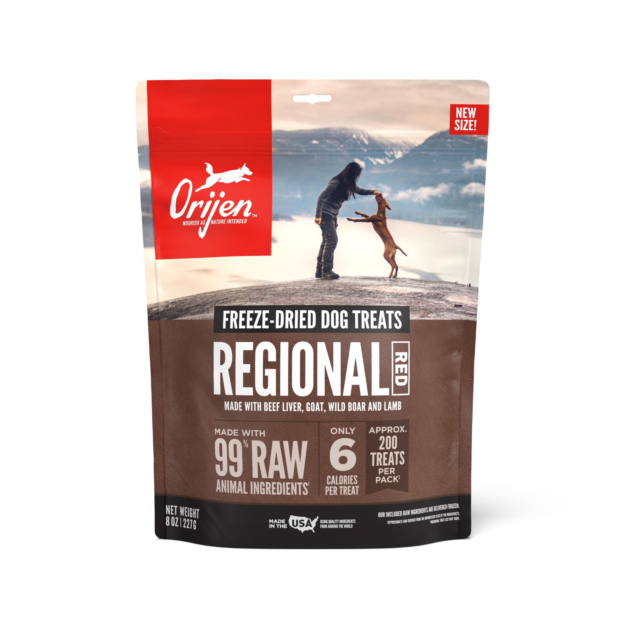 ORIJEN Regional Red Freeze-Dried Treats — 8 oz