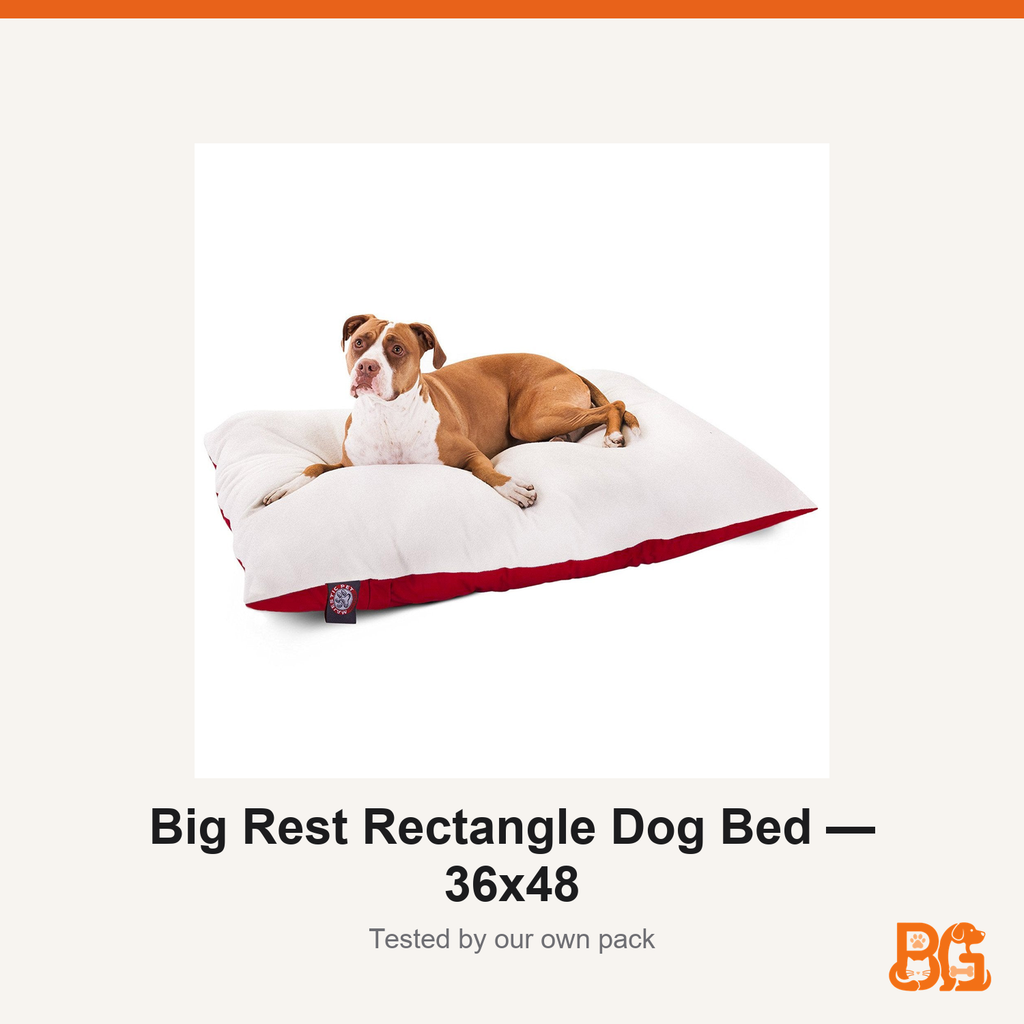 Barkable Big Rest Rectangle Dog Bed — 36x48