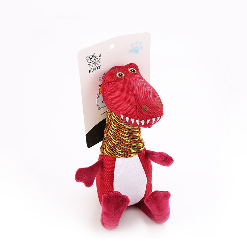 Barkable Squeaky Dino Plush Toy