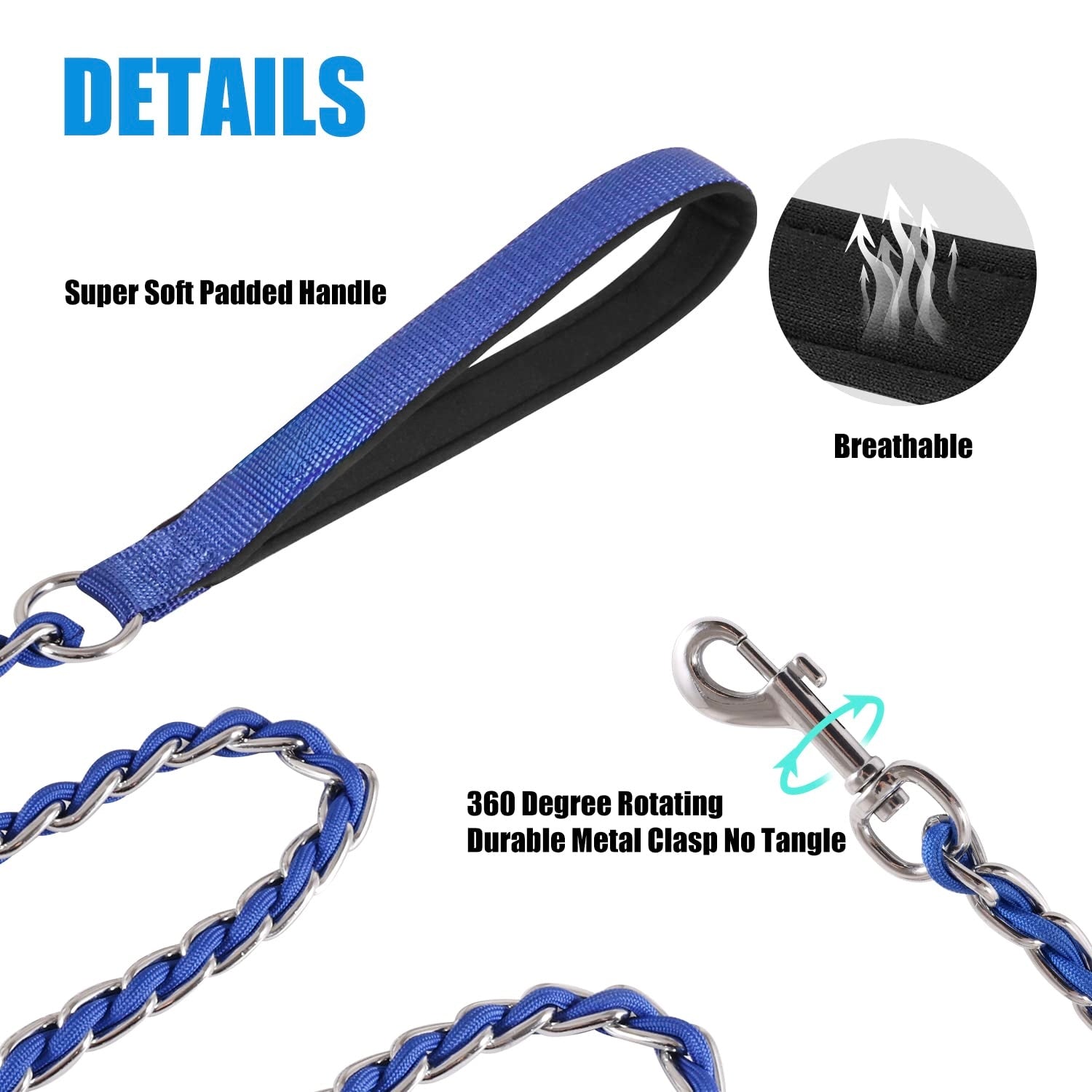 Barkable Chew-Proof Steel Leash — 3.3 ft