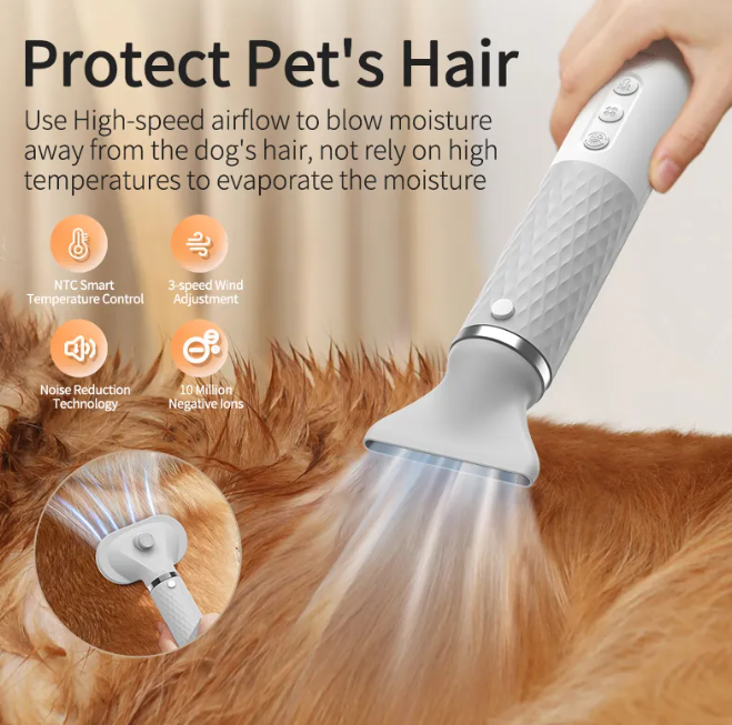 Barkable PawDry 2-in-1 Pet Dryer & Grooming Brush