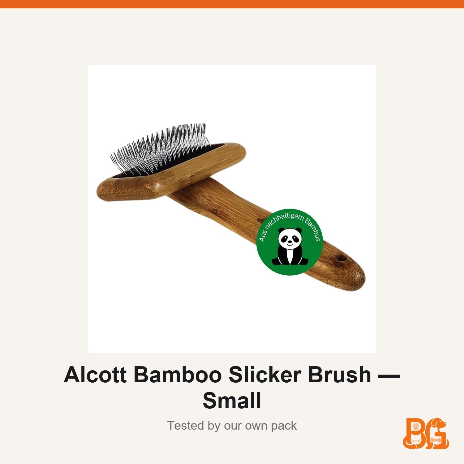 Alcott Bamboo Slicker Brush — Small