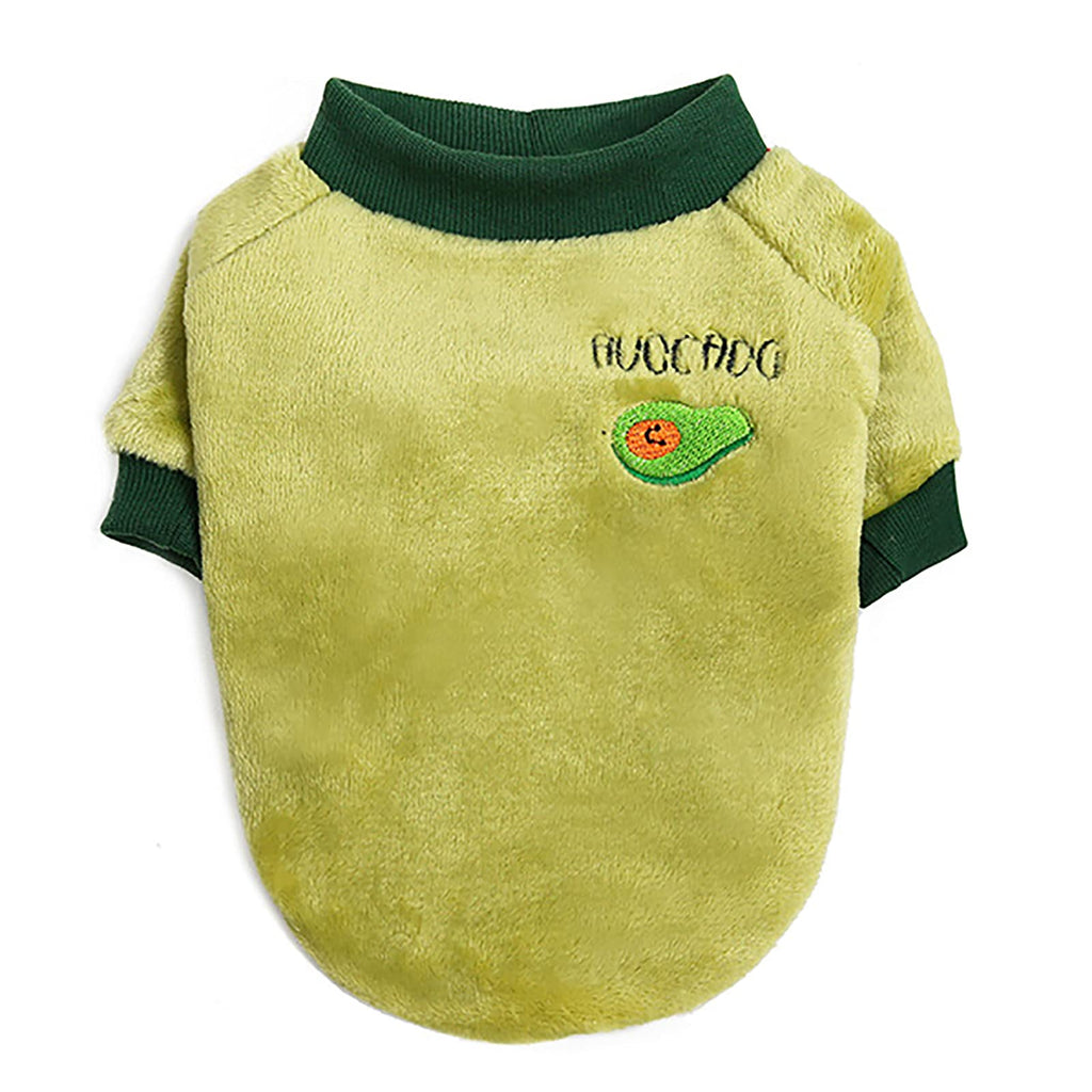Barkable Fleece Dog Sweater — Fruit Print, Green
