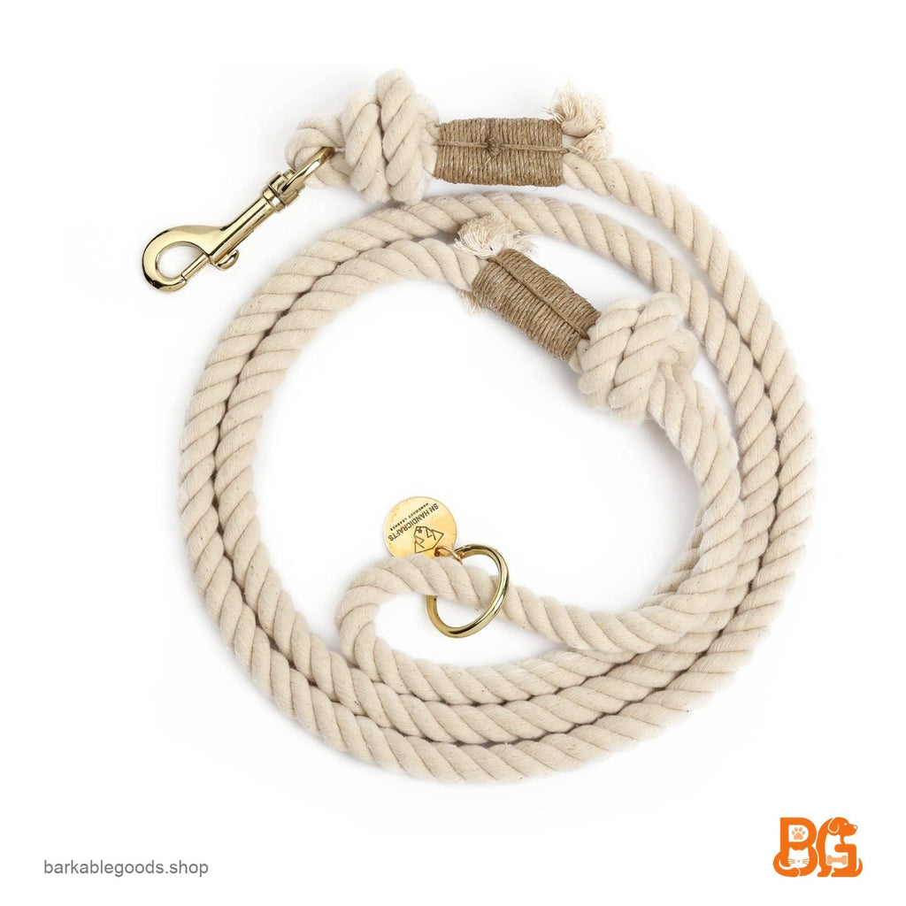 Barkable Braided Cotton Rope Leash — 5 ft