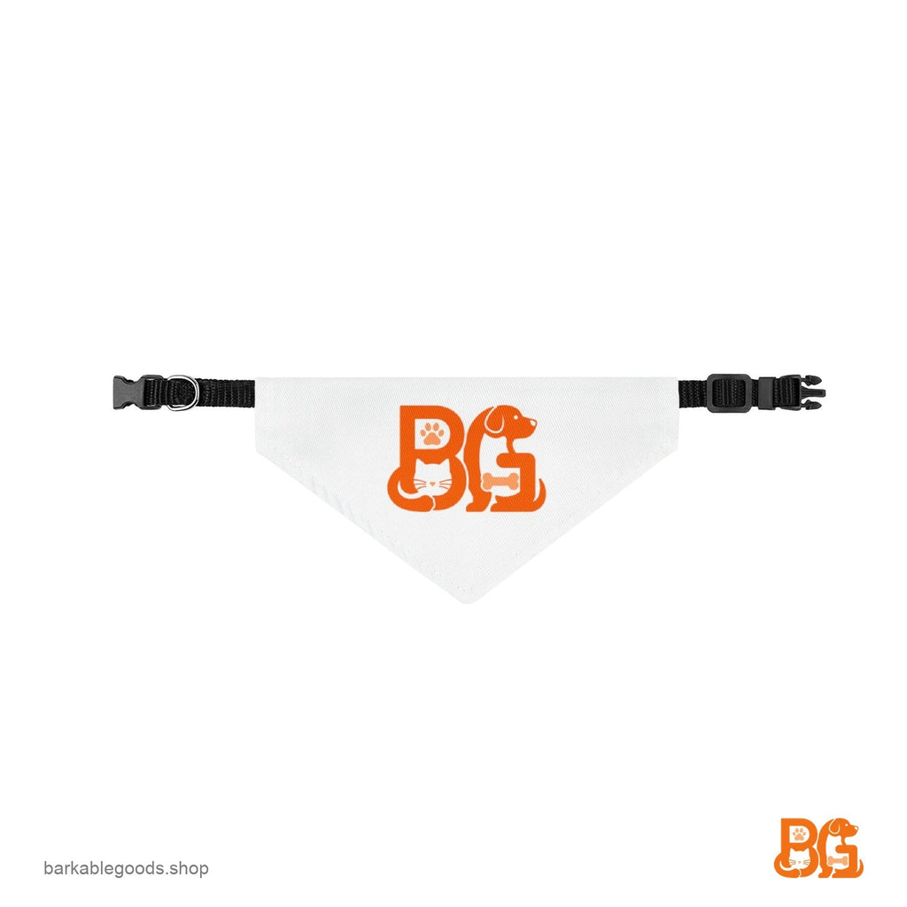 Barkable Clip-On Pet Bandana — Monogram, Custom Initials