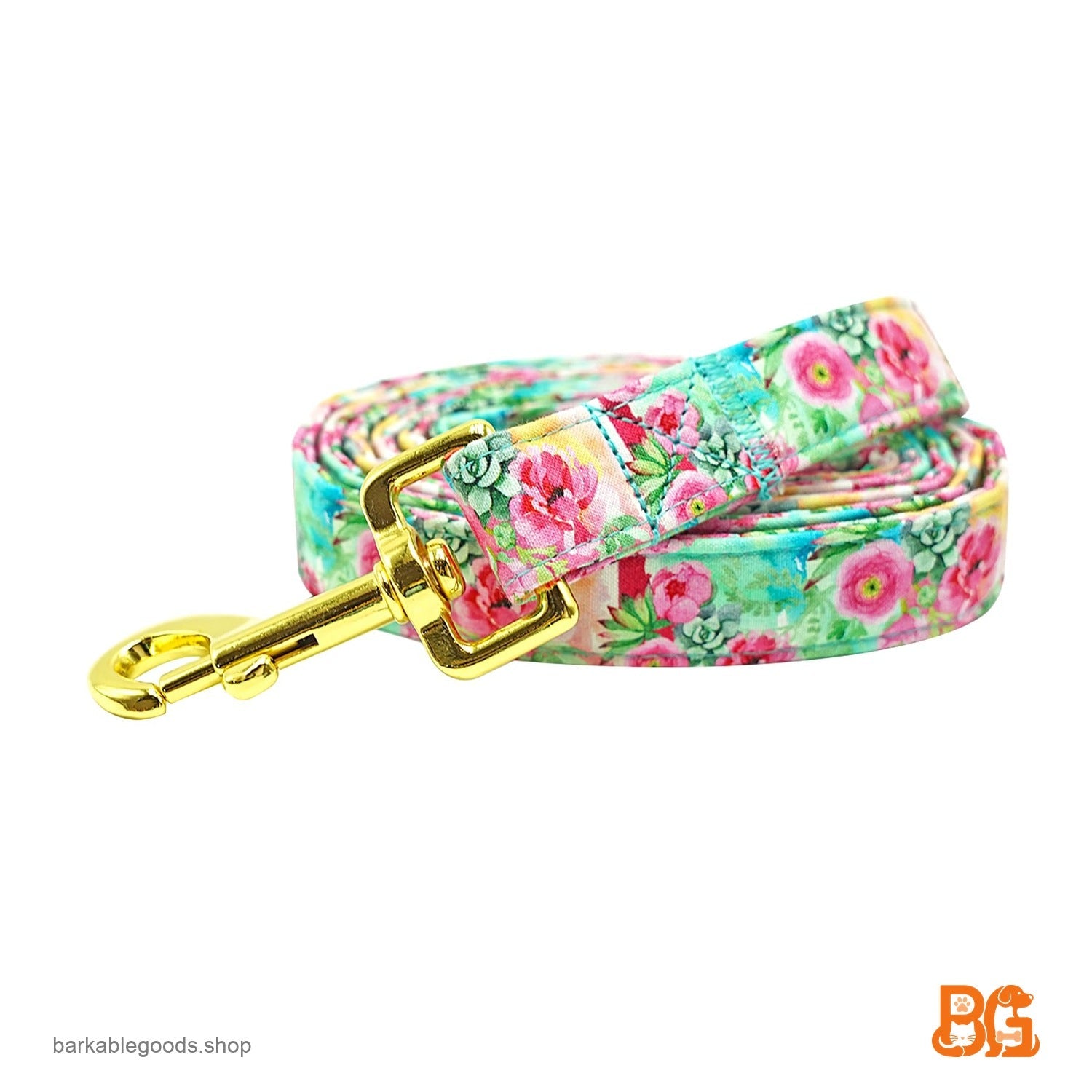 Barkable Padded Leash — Pink Flower Print