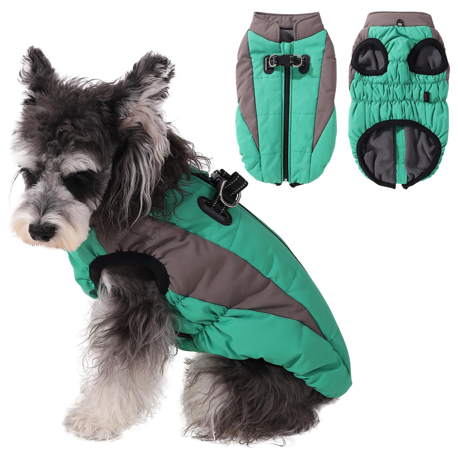 Barkable Winter Dog Coat — Built-In Harness