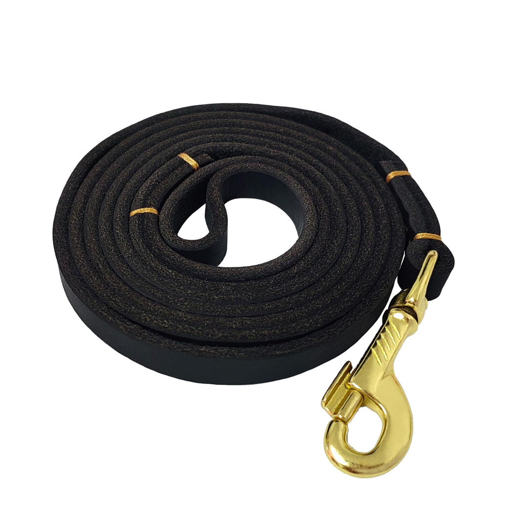 Barkable Leather Leash — 4 ft, Black