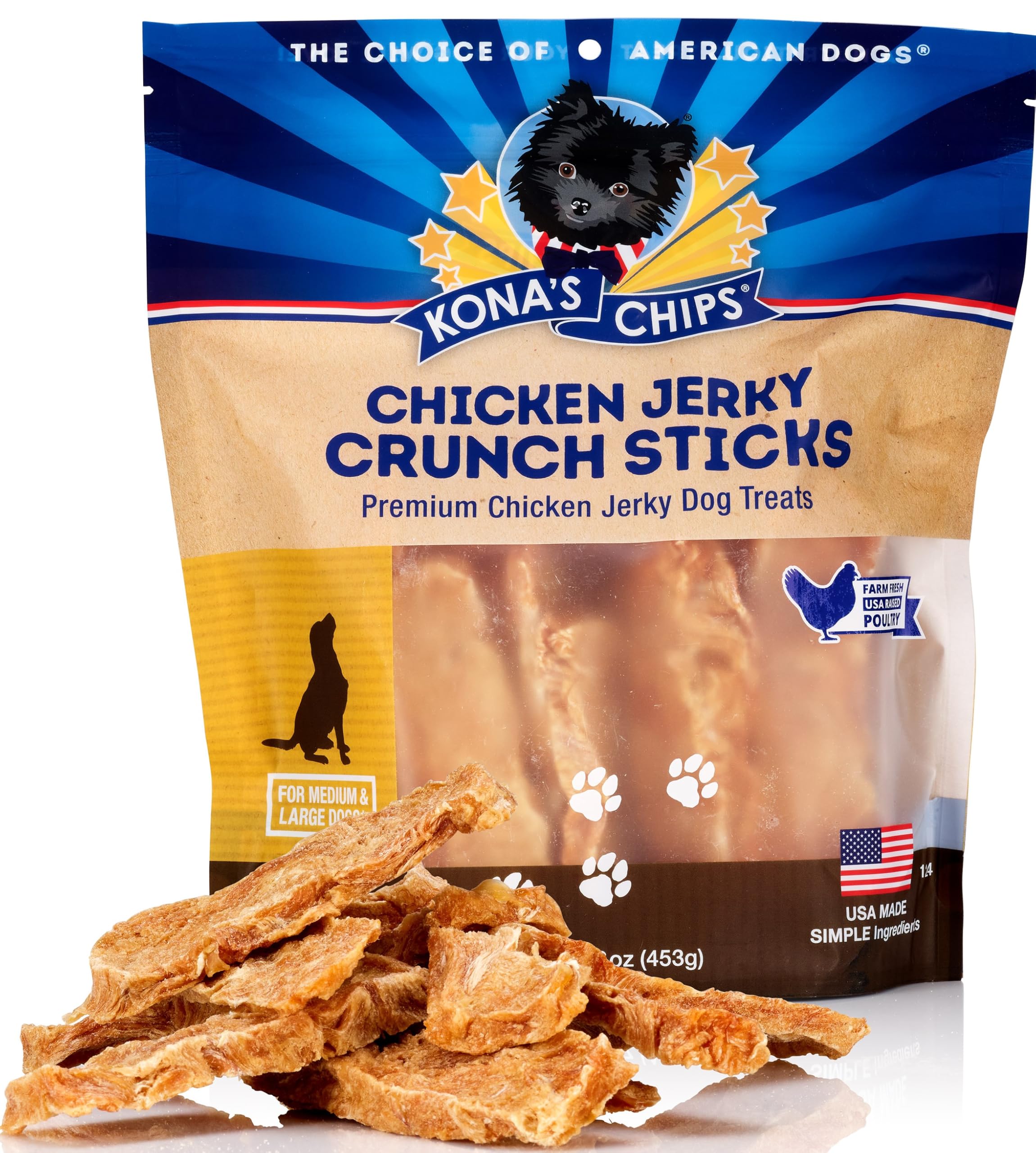 Kona's Chips Chicken Jerky Crunch Sticks