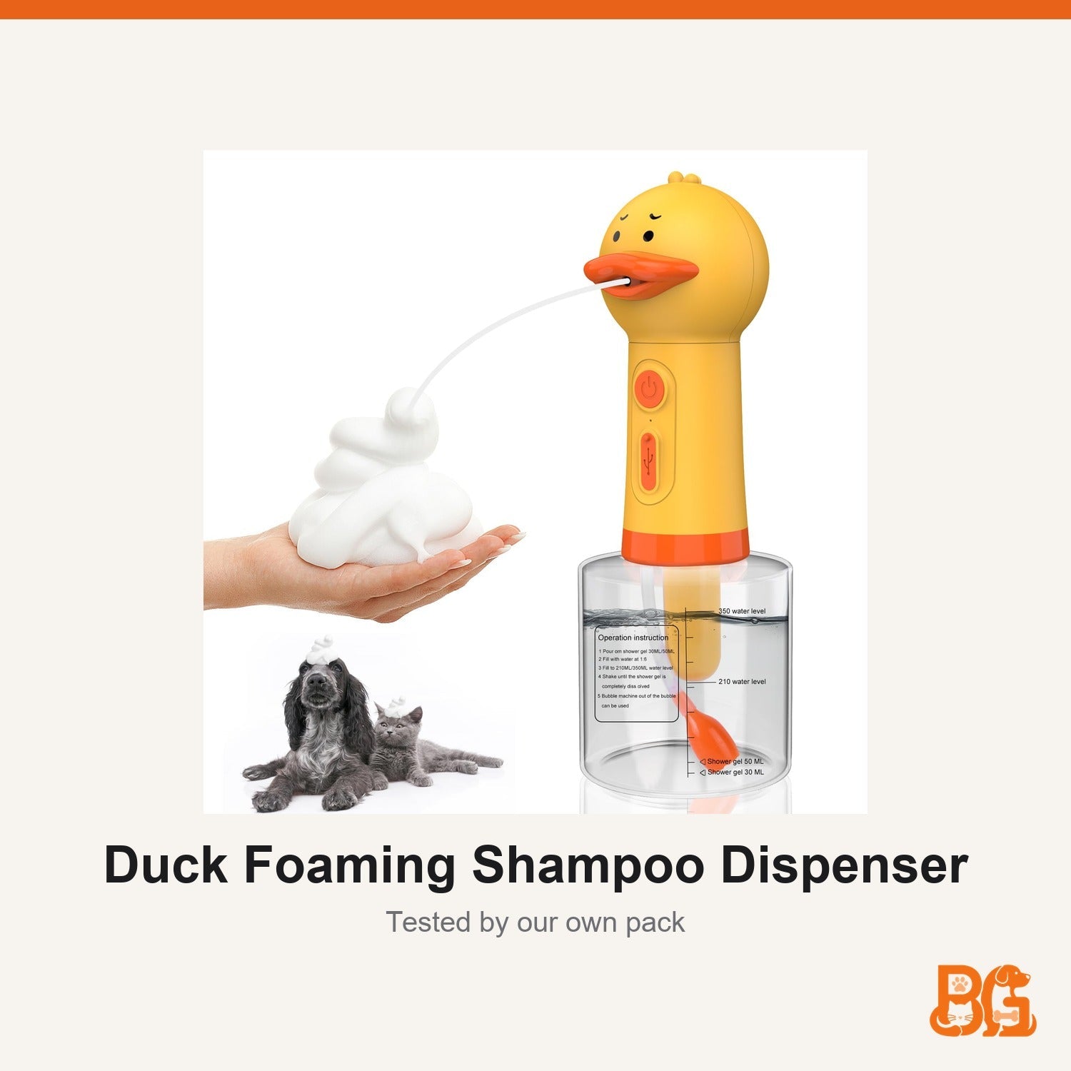 Barkable Duck Foaming Shampoo Dispenser