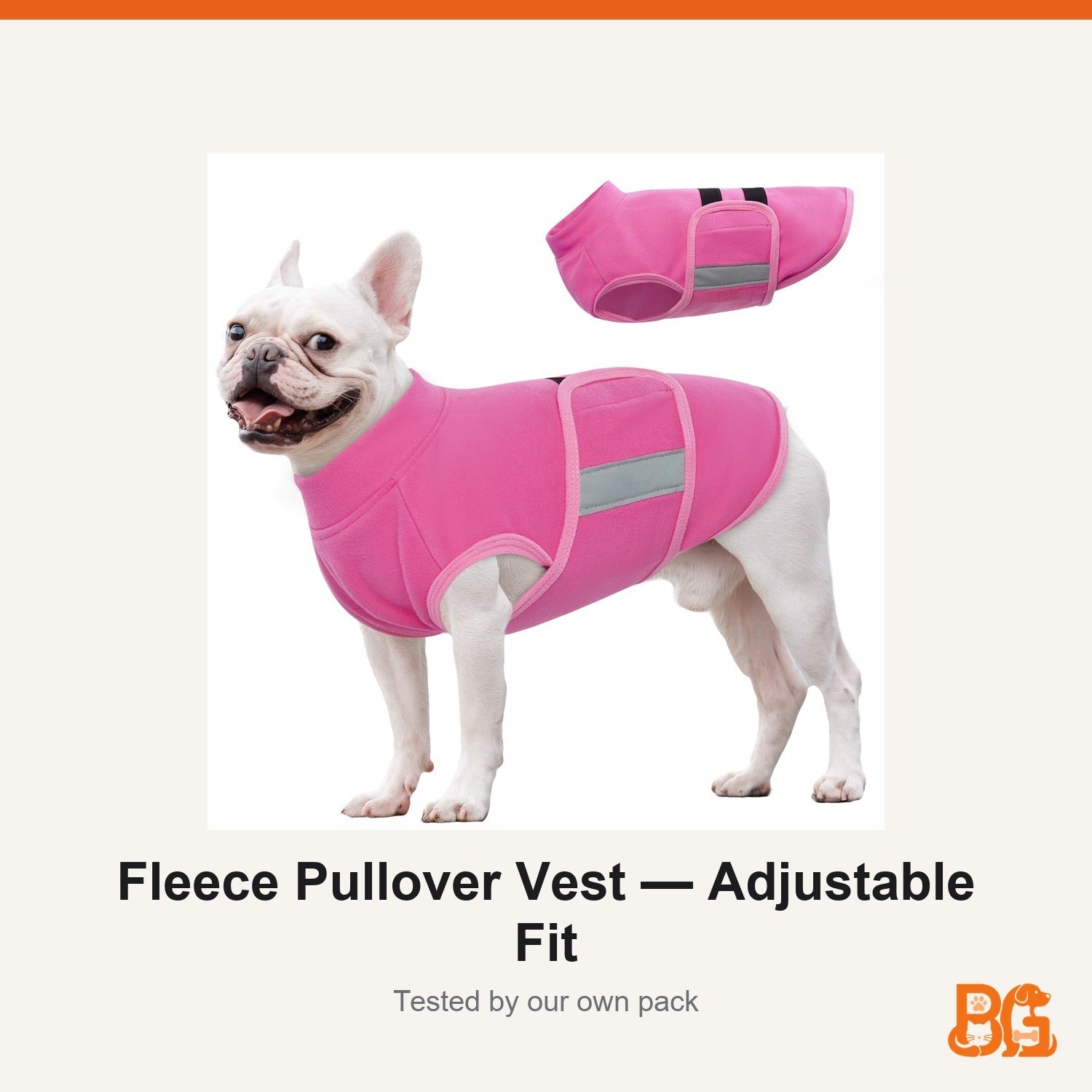 Barkable Fleece Pullover Vest — Adjustable Fit