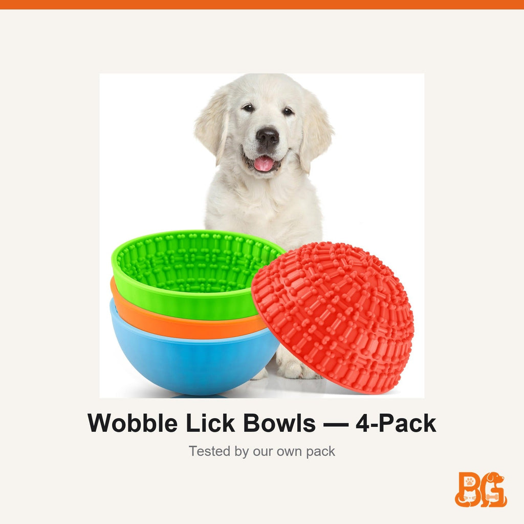 Barkable Wobble Lick Bowls — 4-Pack