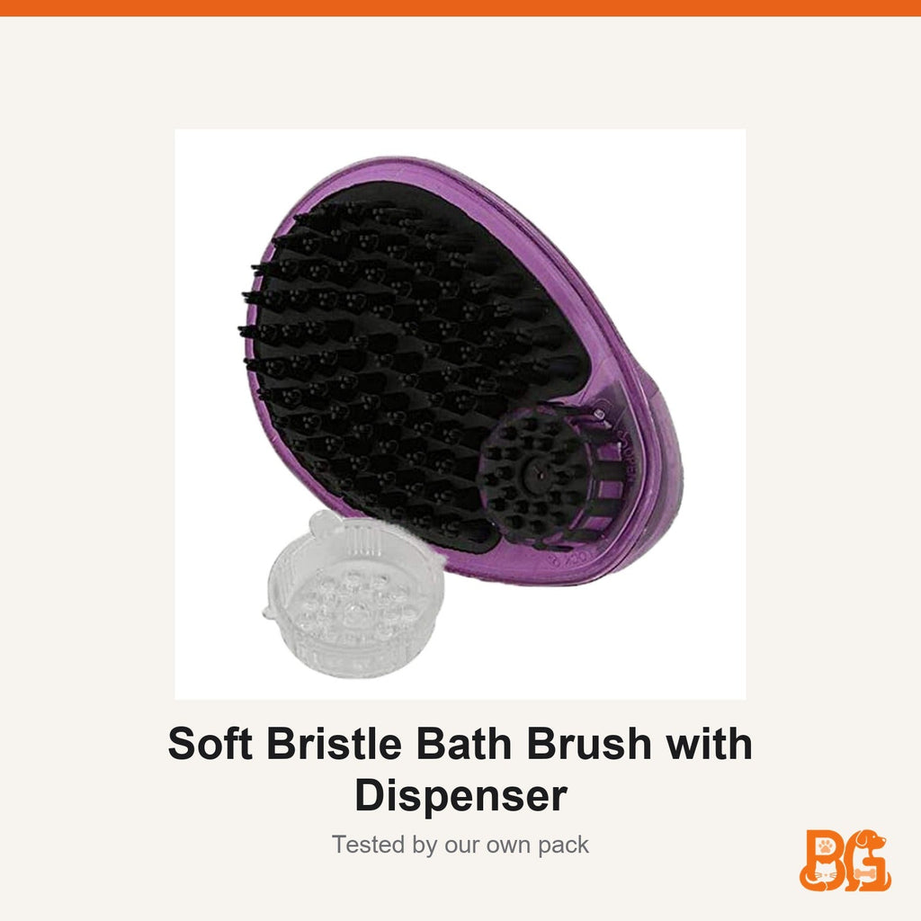 Barkable Soft Bristle Bath Brush with Dispenser