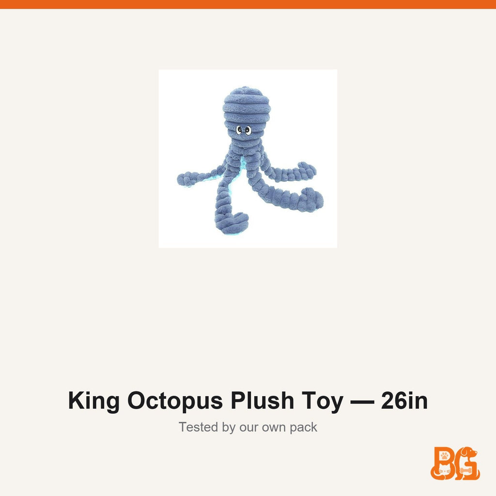 Barkable King Octopus Plush Toy — 26in
