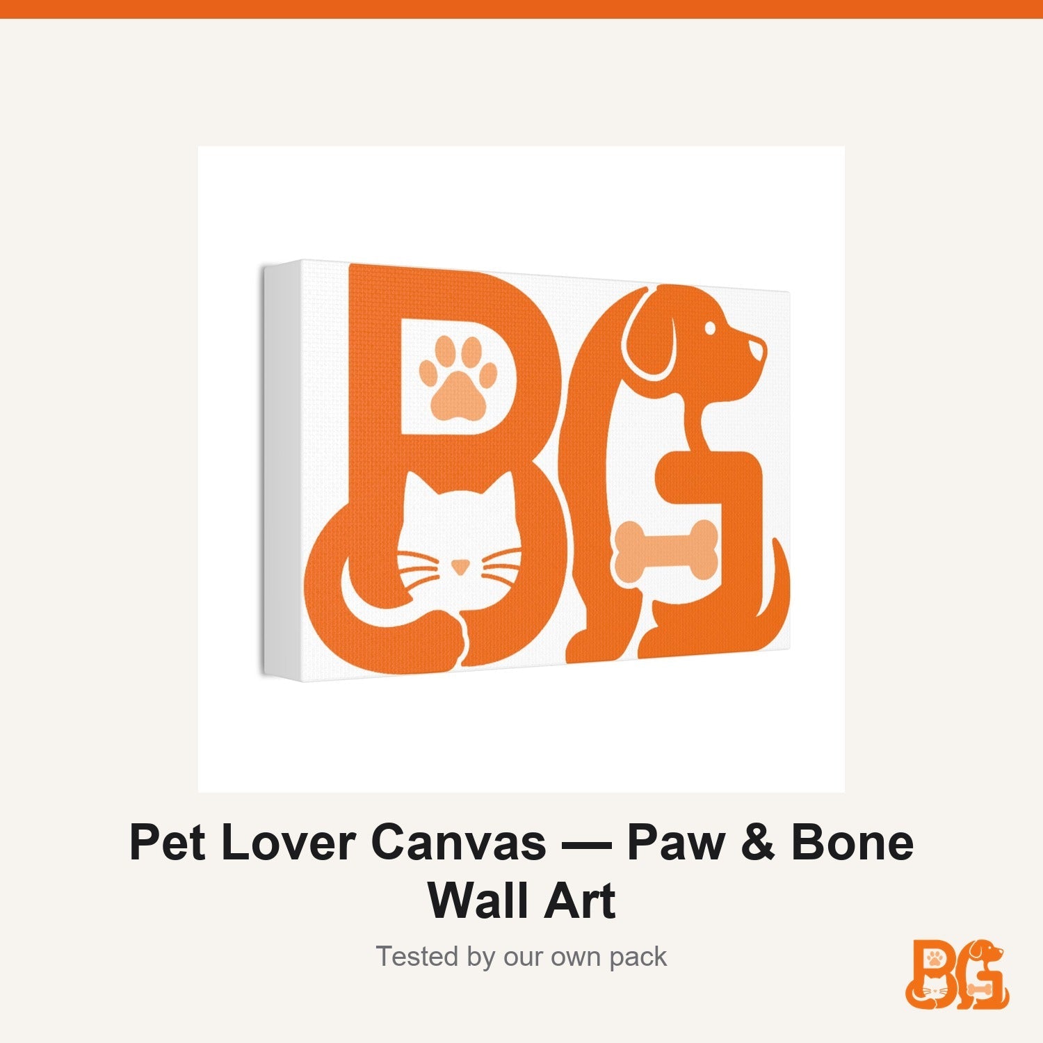 Barkable Pet Lover Canvas — Paw & Bone Wall Art