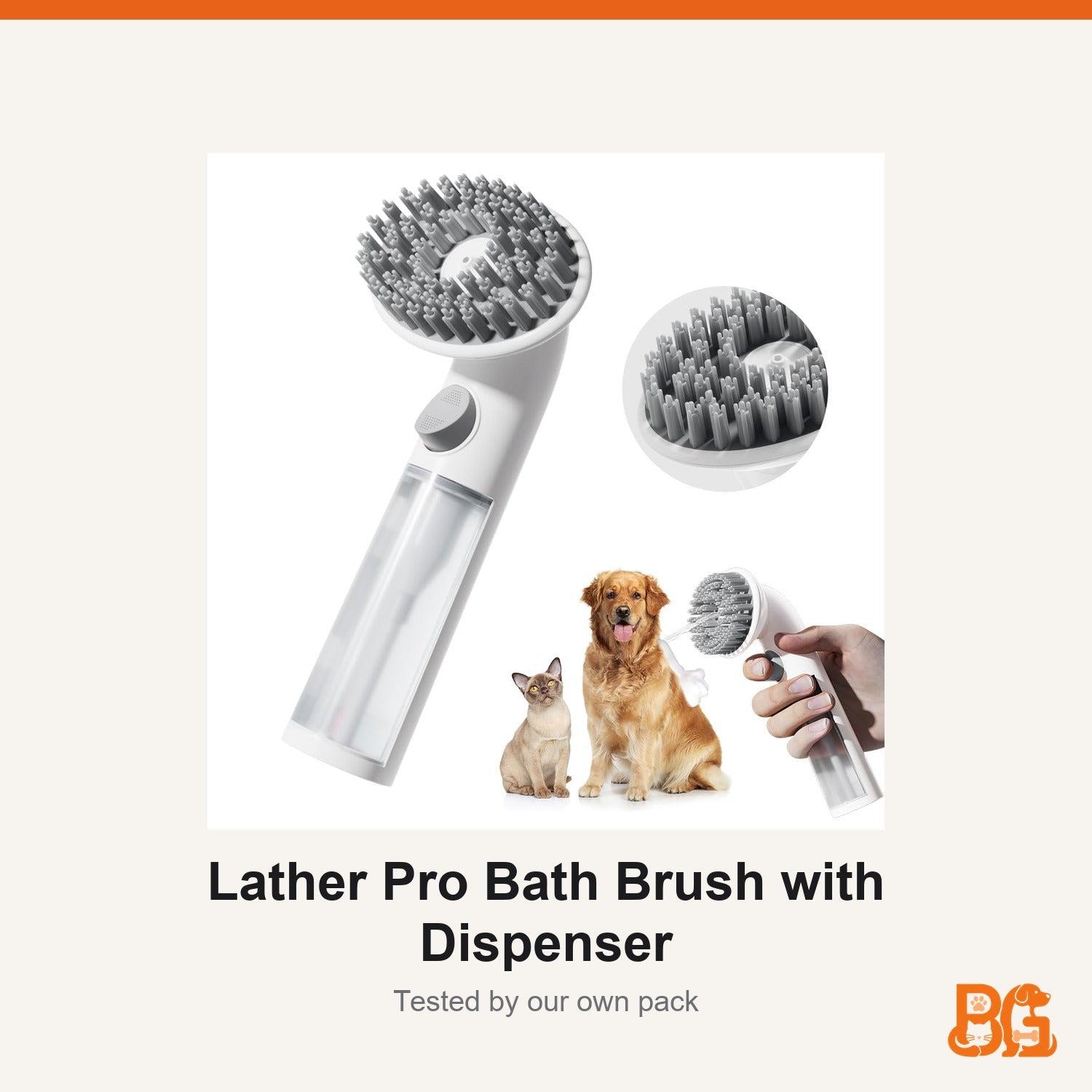 Barkable Lather Pro Bath Brush with Dispenser