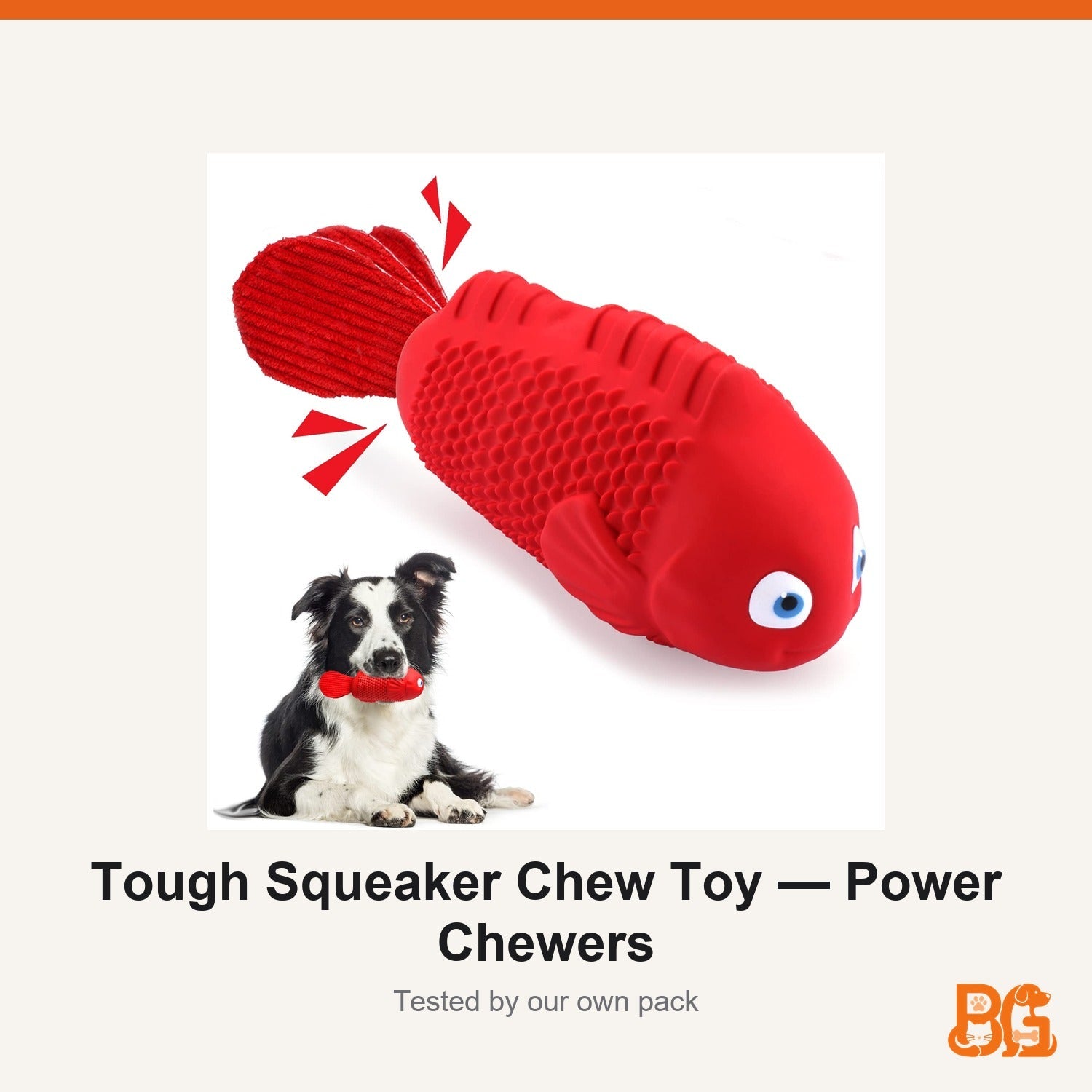 Barkable Tough Squeaker Chew Toy — Power Chewers